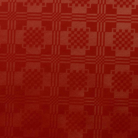 Damask Carre Classic Rød damaskpreget voksduk mønster