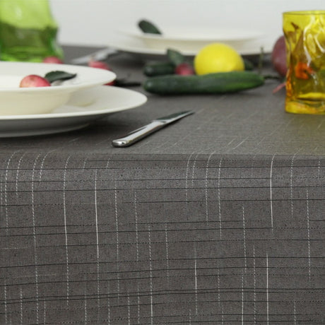 Damero Liso akrylduk i grå, 140 cm bred