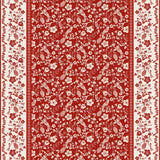 Daphne rød - Voksduk med blomster, bær og fugler