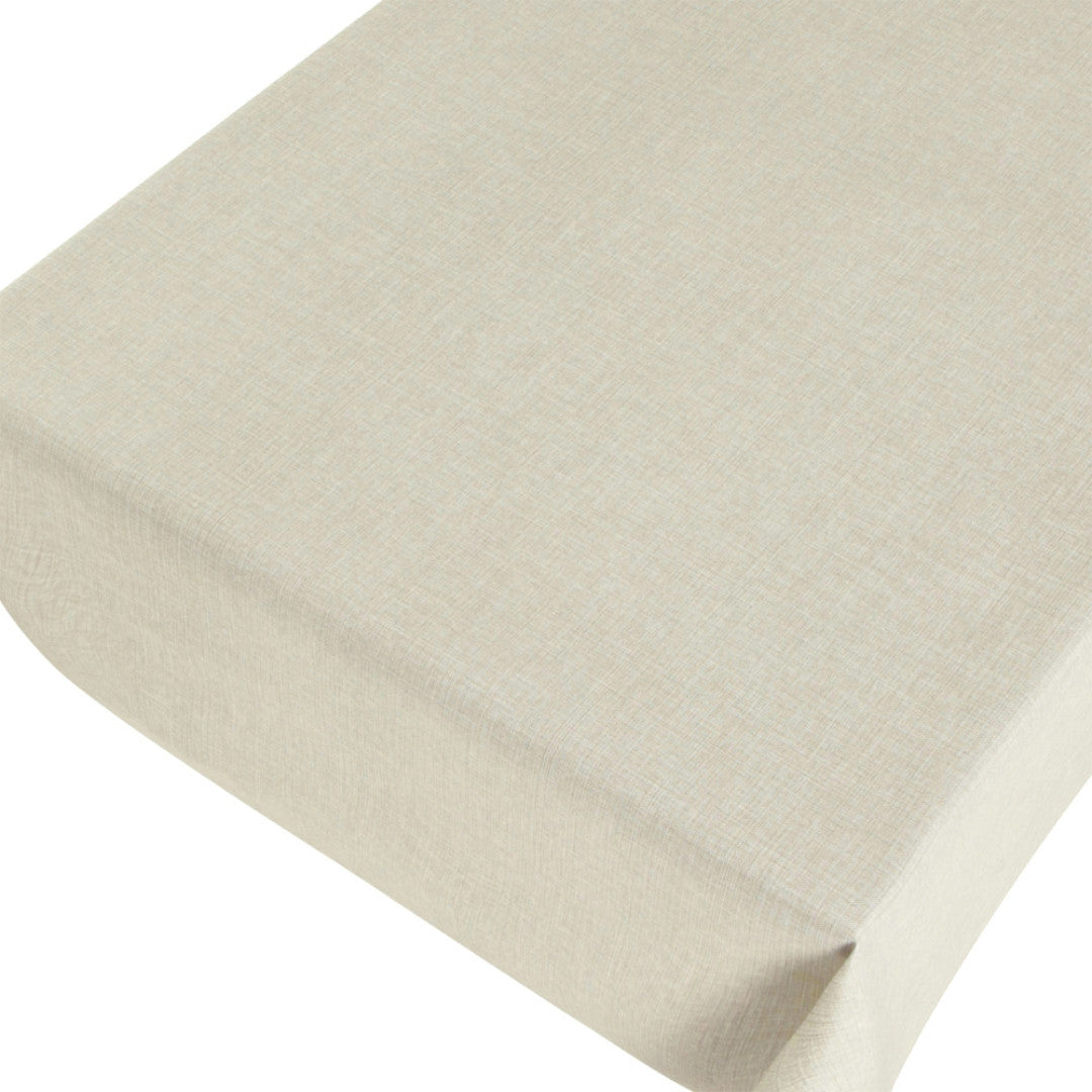 Deco Lino Natur - Ensfarget voksduk med hørlook