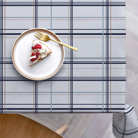 Södahl Define Linen Blue 140 cm 100 % bomull, akrylduk med antiskli