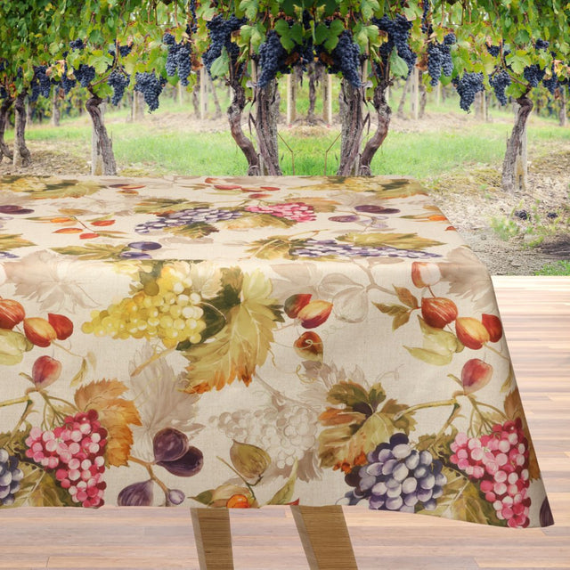 Degustazione di vino sotto le luci – Akrylduk i hørlook med flotte vinranker