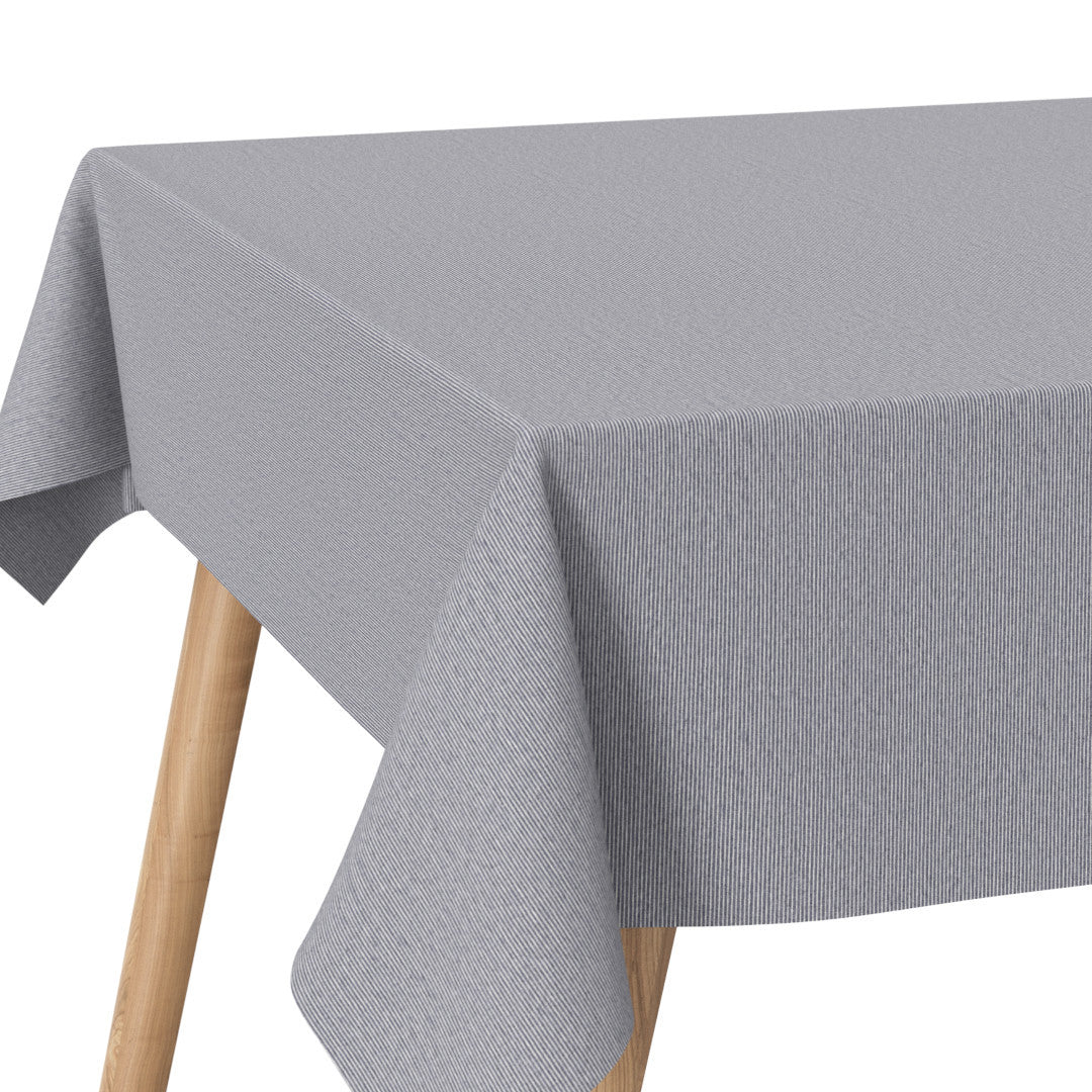 Den Nålestiplete Blå – Nærbilde av akrylduk i linlook