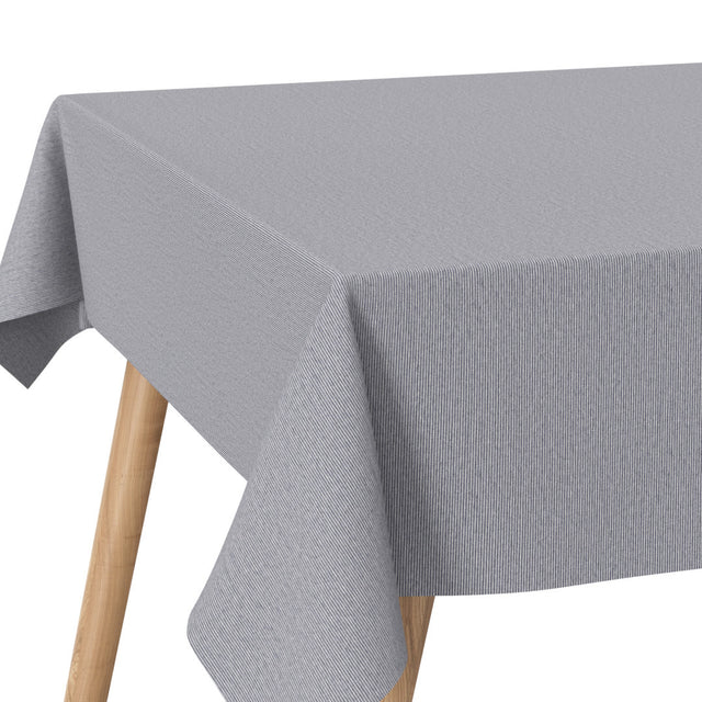 Den Nålestiplete Blå – Nærbilde av akrylduk i linlook