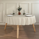 Miljøbilde med rund akrylduk – Den Nålestribede Grå/beige