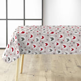 Den stolte høna – Lys grå voksduk med høner på bord