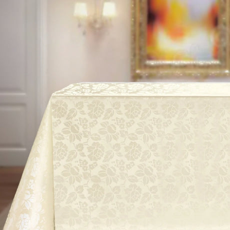 Diamond damask flowers krem – voksduk med blomster