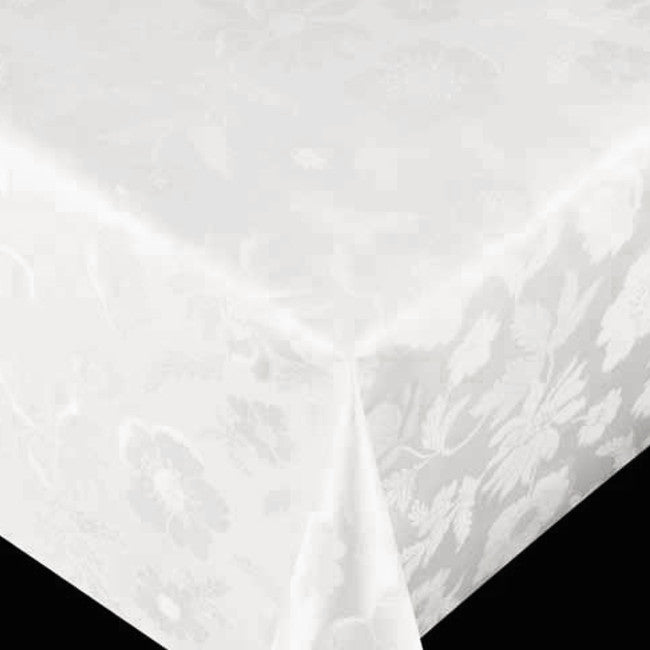 Damask voksduk – Diamond hvit, 140 cm bred