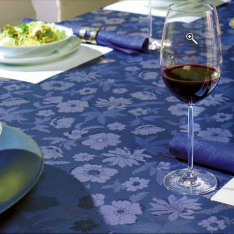 Diamond Dark Blue – damaskpreget voksduk