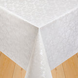 Diamond damask flowers hvit – voksduk med blomster