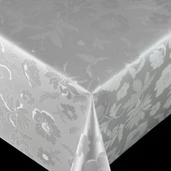 Diamond, Sølv/Grå, damaskpreget voksduk, 140 cm bred