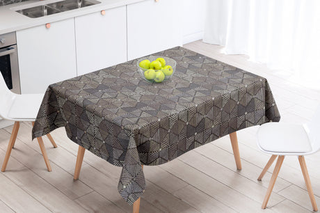 Diego Grå - Akrylduk med flott grafisk mønster - 155 cm bred