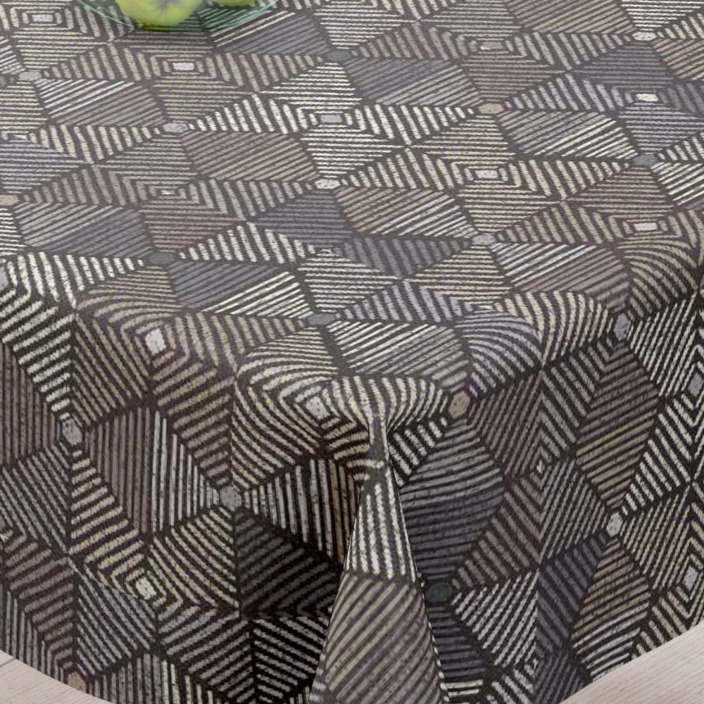 Diego Grå - Akrylduk med flott grafisk mønster - 155 cm bred