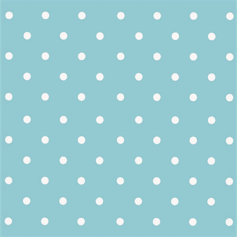 Dots Vintage Blue – Voksduk med prikker