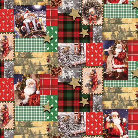 Du Kjære Gamle Julenisse – Julevoksduk med julenissen på farten