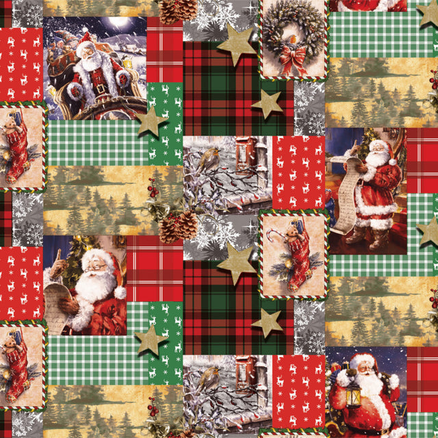 Du Kjære Gamle Julenisse – Julevoksduk med julenissen på farten