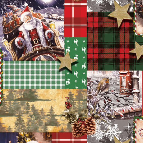 Du Kjære Gamle Julenisse – Julevoksduk med julenissen på farten