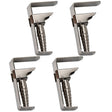 Dukholdere rustfrie, fleksible opptil 4 cm. Sett med 4 stk
