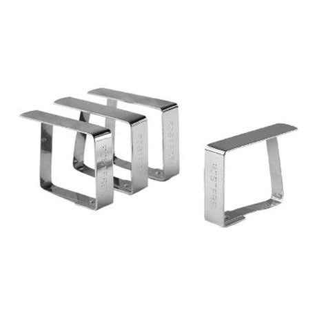 Dukeklemmer, rustfritt metall – 4 stk.