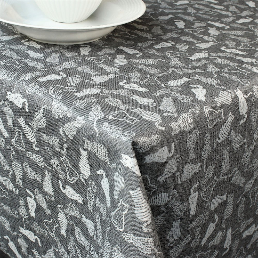 Dumond Antrasitt – Jacquardvevd akrylduk, 160 cm bred