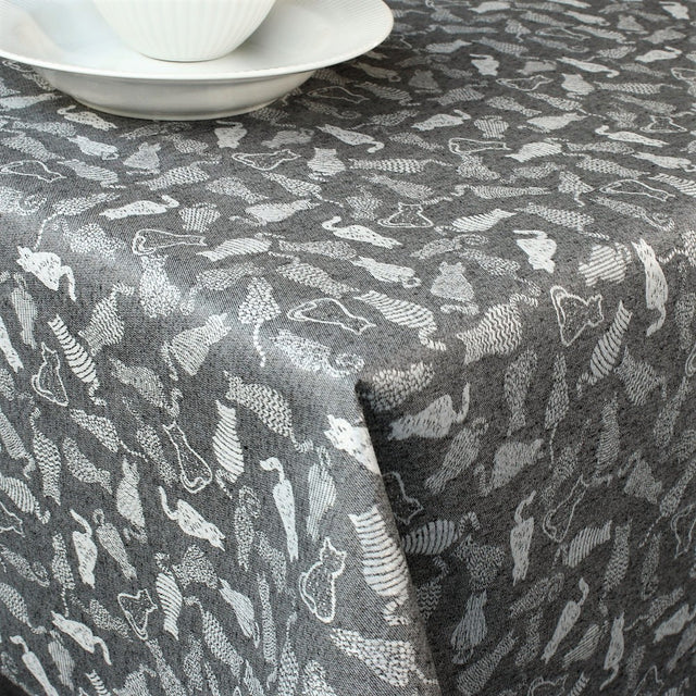 Dumond Antrasitt – Jacquardvevd akrylduk, 160 cm bred