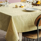 Easter Gul Damaskduk, flott påskeduk fra Juna - 150 cm x 370 cm