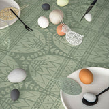 Easter Lys Grønn Damaskduk, flott påskeduk fra Juna - 150 cm x 270 cm