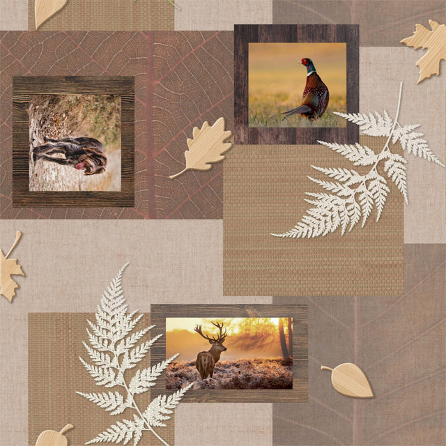 Høst i naturen - Voksduk med flotte jakt- og dyremotiver