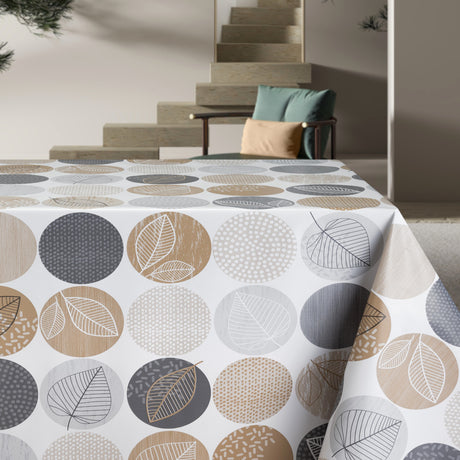 Høstcirkler – voksduk i bordoppsett med høstfarger