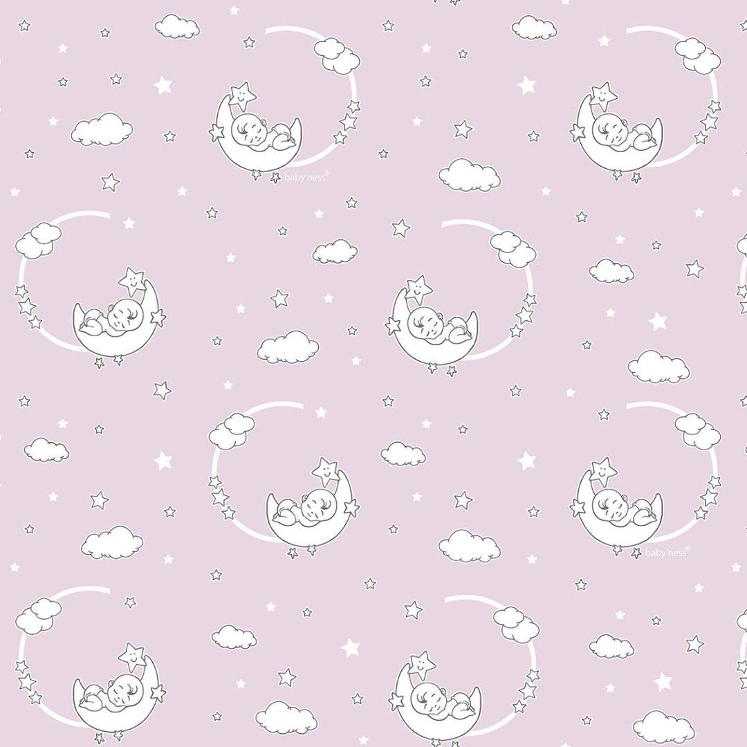 Elefantens vuggevise lyserosa – Voksduk med linlook