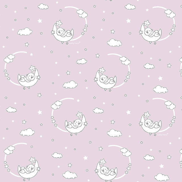 Elefantens vuggevise lyserosa – Voksduk med linlook