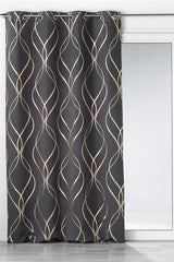 Elise Antrasittgrå/Gull – Mørkleggingsgardin 135 x 240 cm