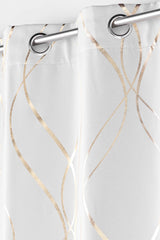 Elise Hvit/Gull – Mørkleggingsgardin 135 x 240 cm nærbilde