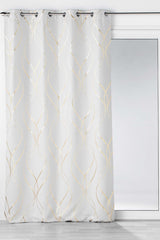 Elise Hvit/Gull – Mørkleggingsgardin 135 x 240 cm