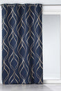 Elise Navy Blå/Gull – Mørkleggingsgardin 135 x 240 cm