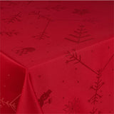 Engholm Noel damaskvevd juleduk, rød - 150 x 270 cm, hjørne