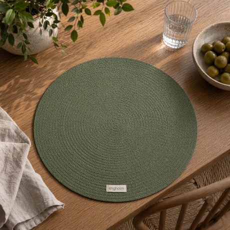Engholm Thor rund spisebrikke Army Grøn – Ø40 cm, miljø
