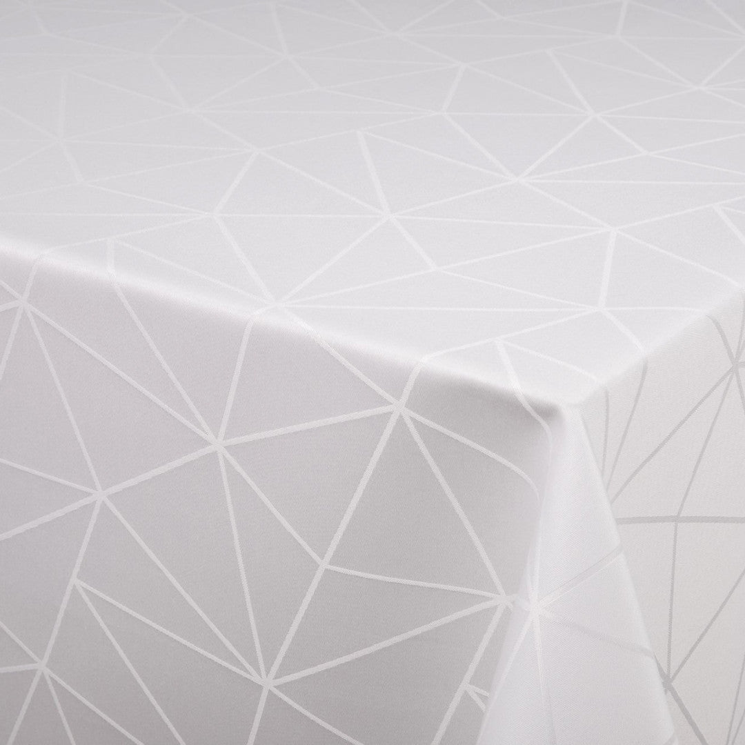 Engholm Tilde damaskduk, hvit - 140 x 420 cm