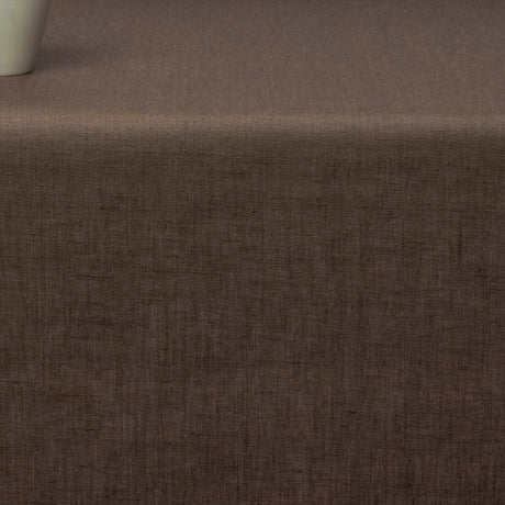 Ensfarget akrylduk i 100% lin – 140 cm bred – Brun