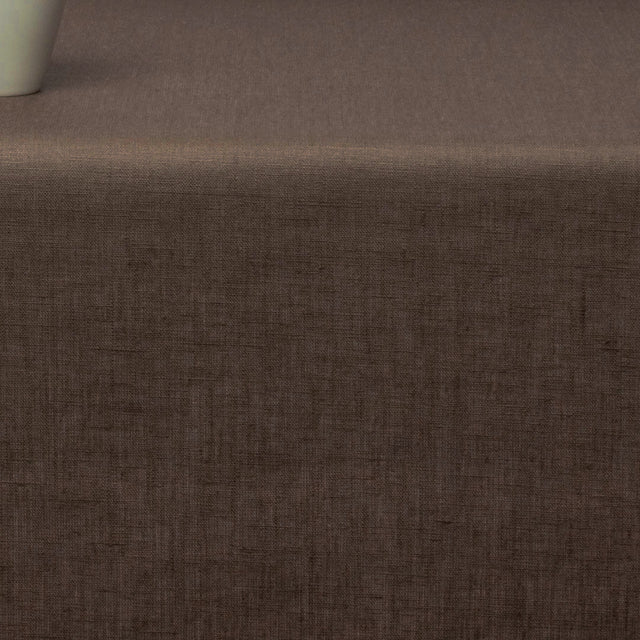 Ensfarget akrylduk i 100% lin – 140 cm bred – Brun