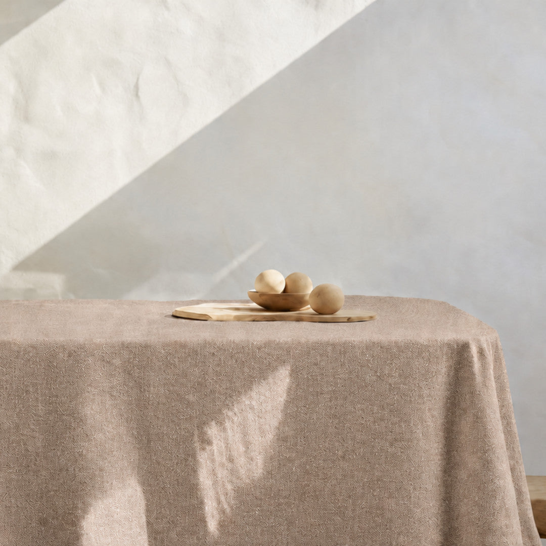 Ensfarget akrylduk Beige – Dali 180 cm bred