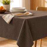 Ensfarget akrylduk i 100% lin – 140 cm bred – Brun