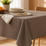 Ensfarget akrylduk i 100 % lin – 140 cm bred – Mud