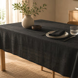 Ensfarget akrylduk i 100% lin – 140 cm bred – Sort