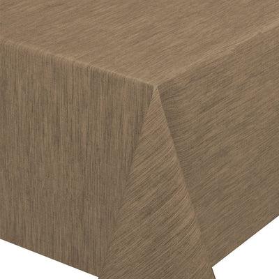 Ensfarget voksduk med preget struktur, 140 cm bred – Brun