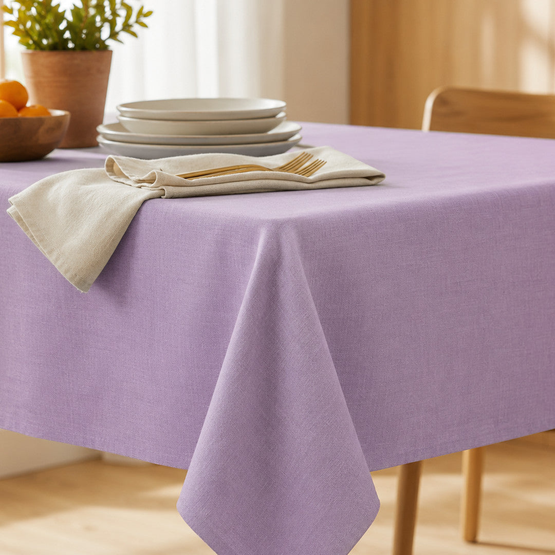 Ensfarget akrylduk i 100% lin – 140 cm bred – Lavendel