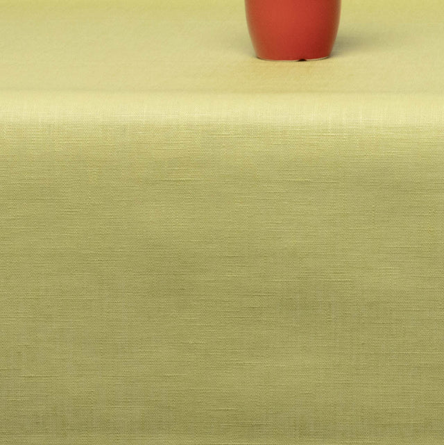 Ensfarget duk i 100 % lin med akrylbelegg – Lime