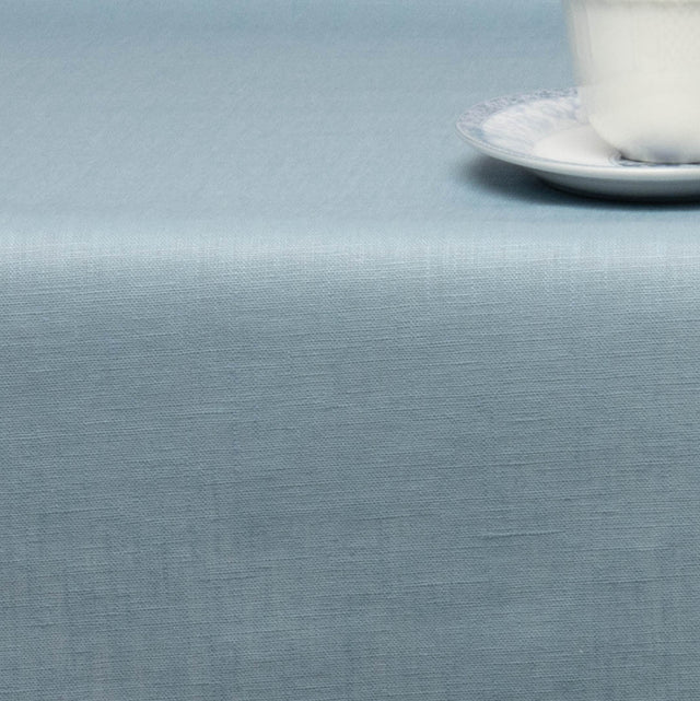 Ensfarget akrylduk i 100 % lin – 140 cm bred – Lys blå