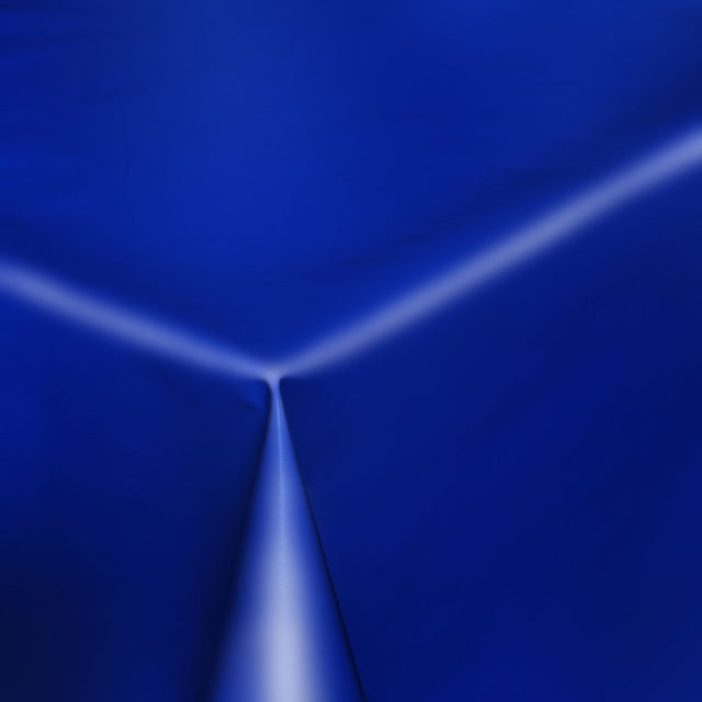 Uni Color – Ensfarget halvblank voksduk, 140 cm bred – Blå