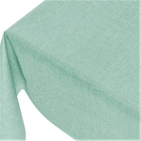 Linen Look Mint Green – ensfarget voksduk i linlook med preget overflate